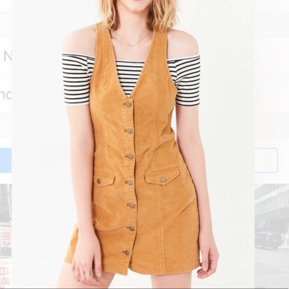 Urban outfitters corduroy button up mini dress